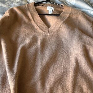 Women’s Tan V-Neck Sweater